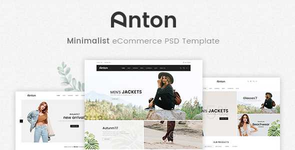 Anton - Ecommerce PSD Template