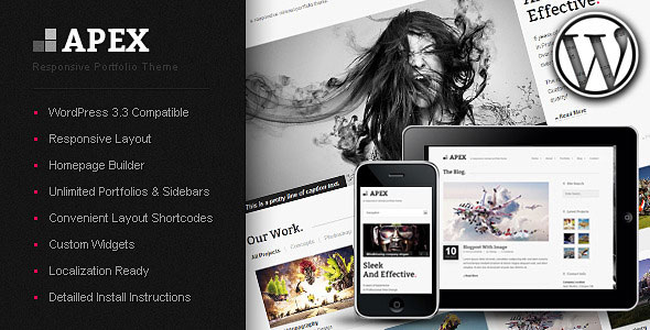 APEX RESPONSIVE THEMEFOREST PORTFOLIO WORDPRESS THEME