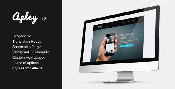 Apley - Themeforest mobile application landing page