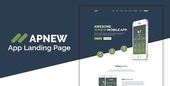ApNew - App Landing PSD Template