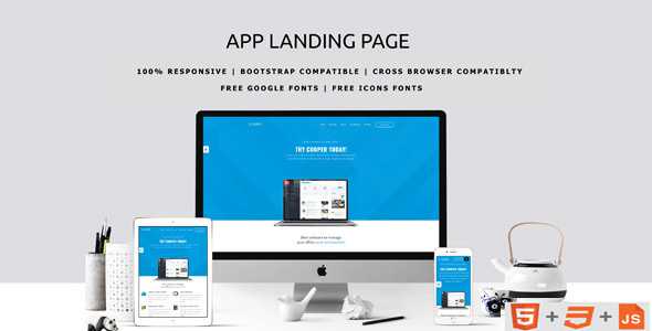App Landing HTML Template