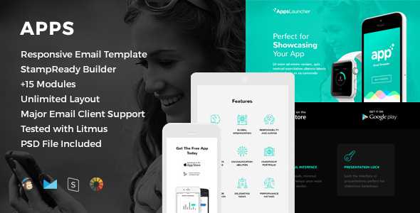 Apps - Responsive Email Template + Online Editor