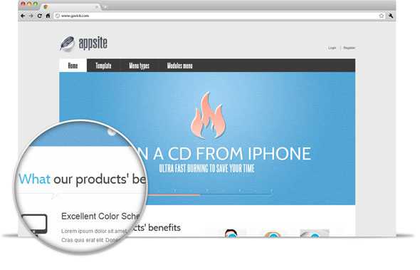 Appsite - GavickPro J2.5 Business Template