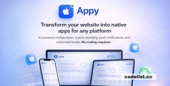 Appy v1.1.2 – AI-Powered No-Code Mobile App Builder SaaS Platform
