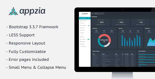 Appzia - Responsive Admin Dashboard