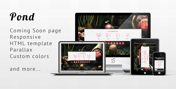 Pond - Themeforest Responsive Minimalist Coming Soon Template