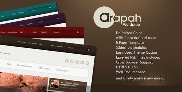 Arapah - Modern Culinary WordPress Themes