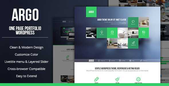 Argo - Themeforest Modern OnePage Metro UI Wordpress Theme