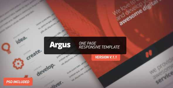 Argus - Themeforest One Page Responsive Template
