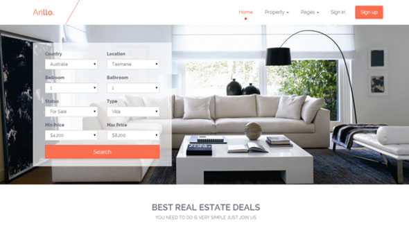 Arillo - Creativemarket Responsive Real Estate Template