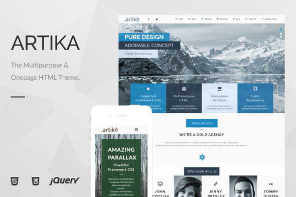 Artika - Creativemarket Multipurpose & Onepage HTML