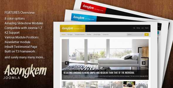 Asongkem - Themeforest Premium Joomla Template