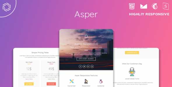 Asper - Responsive Multipurpose Email Template