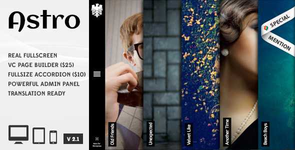 Astro - Themeforest Showcase/Photography Wordpress Theme