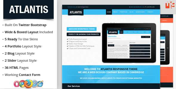 Atlantis - Bootstrap Multipurpose Responsive Theme
