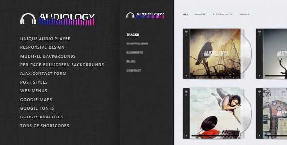 Audiology Themeforest Responsive Wordpress Audio Theme