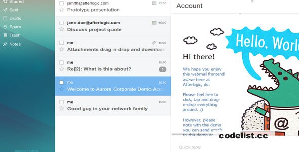 Aurora Corporate v9.8.3 - Self-hosted email groupware for businesses and providers