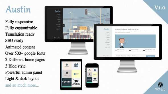 Austin – Mojothemes Creative Multi-Purpose WordPress Theme