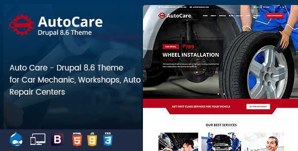 Auto Care - Car Mechanic Drupal Theme