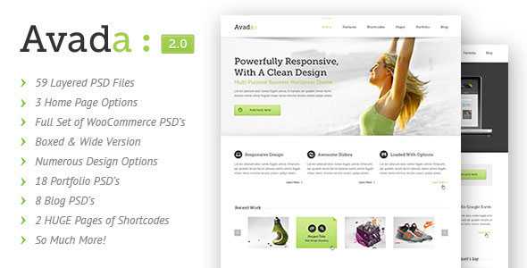 Avada - Themeforest PSD Template