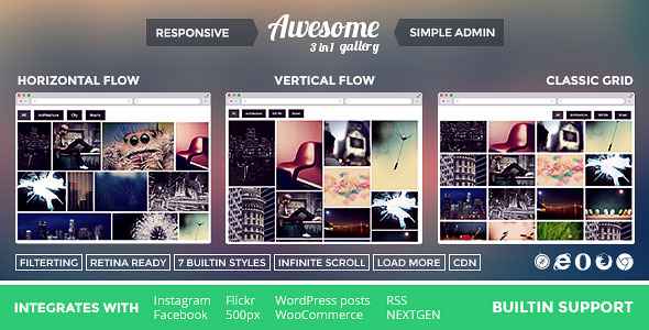 Awesome Gallery v2.2.3 - Instagram, Flickr, Facebook galleries