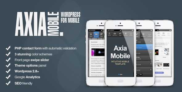 AxiaMobile - Themeforest Corporate Mobile | WordPress & HTML5