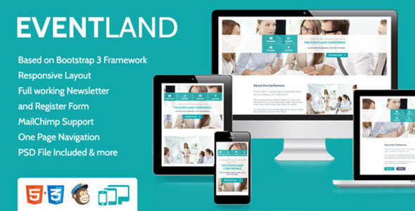 EventLand - Themeforest Landing page