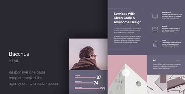 Bacchus v1.3 - One Page HTML Template