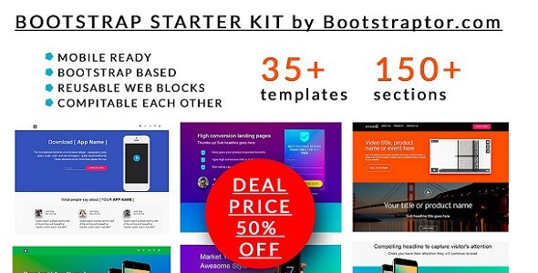 Download – Bootstrap Starter KIT 35 HTML Templates