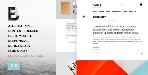 Basic 3 v3.2.1 - One Column, Blogging Tumblr Theme