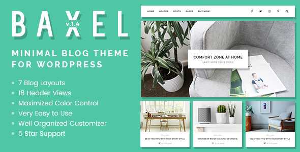 Baxel v1.3 - Minimal Blog Theme for WordPress