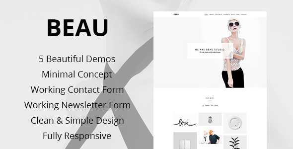 Beau - Minimal Portfolio / Agency HTML Theme