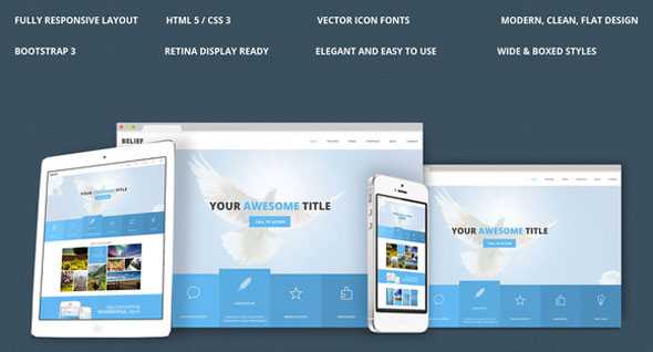 Belief - Creativemarket Bootstrap Responsive Theme