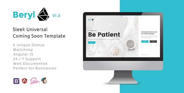 Beryl – Responsive HTML5 Coming Soon Template