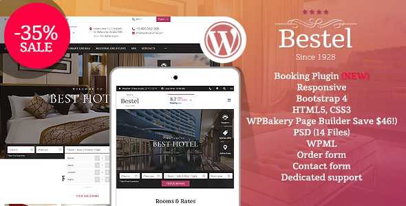 Bestel v1.2.0 - Hotel WordPress Theme