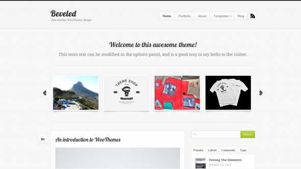 Beveled - WooThemes Premium Wordpress Template