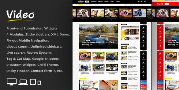 VIDEO NEWS V1.2 - WORDPRESS MAGAZINE / NEWSPAPER THEME
