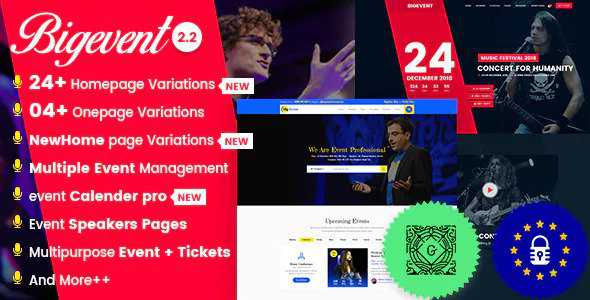 BigEvent v2.3.4 - Conference Event WordPress Theme