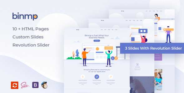 Binmp - App and Software Landing HTML Template