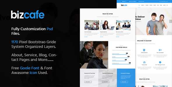 Bizcafe Corporate Psd Template