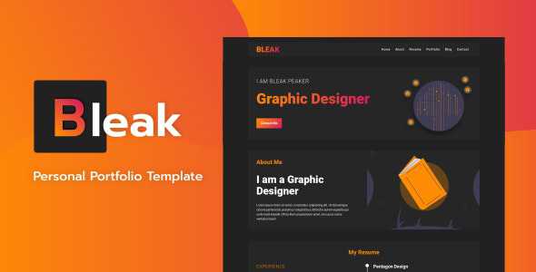 Bleak v1.0 - Personal Portfolio Template