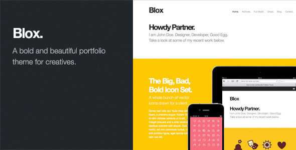 Blox: Bold WordPress Themeforest Portfolio Theme