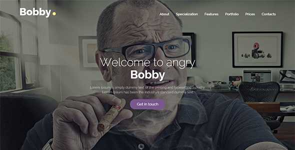 Bobby - Creative One Page Joomla Template