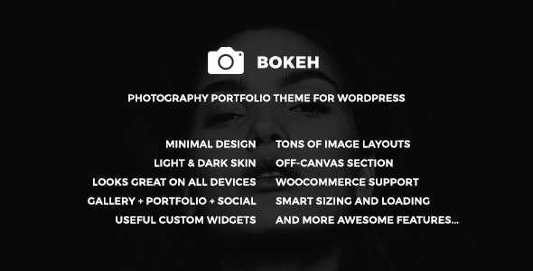Bokeh v1.2 - Photography Portfolio Theme for WordPress