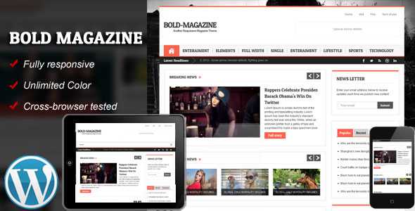 Bold Magazine - Themeforest Responsive WordPress Theme