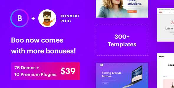 Boo v3.3.1 - Responsive Multi-Purpose WordPress Theme