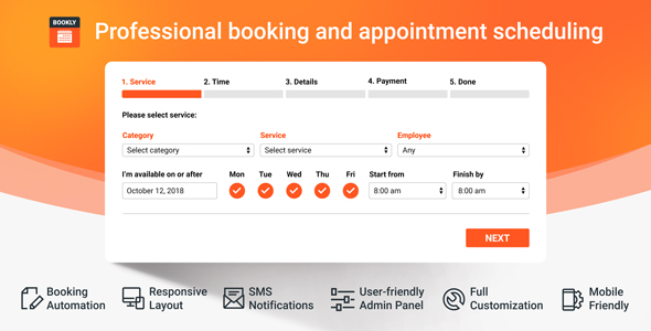 Bookly PRO v6.9 – Appointment Booking and Scheduling Software System