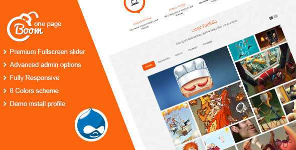 Boom - Responsive Onepage Drupal Theme