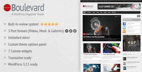 Boulevard - A WordPress Magazine Themeforest Theme