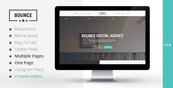BOUNCE - Responsive Multipurpose Template